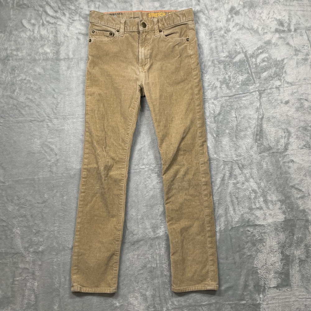J.Crew Crewcuts Corduroy Pants Boys 10 Tan Excellent‎ Stretch Straight Leg